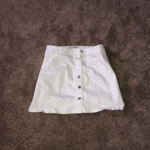 White jean skirt